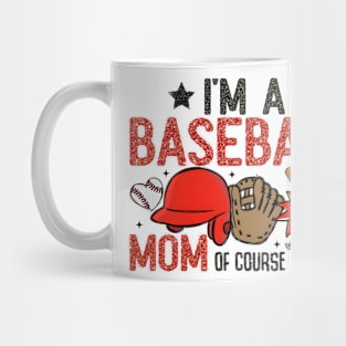 Funny Baseball Mom, Glitter Baseball, Retro Baseball Mama, Baseball Lover Mug